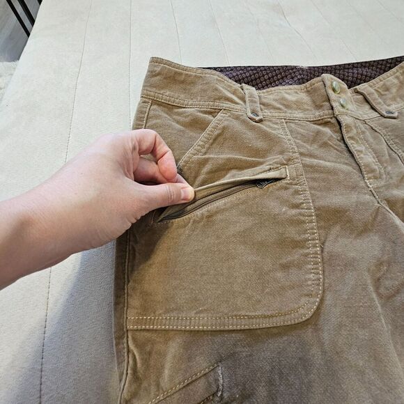 Athleta Corduroy Velvet Outdoor Pants Jeans Women Size 12P - Picture 5 of 14